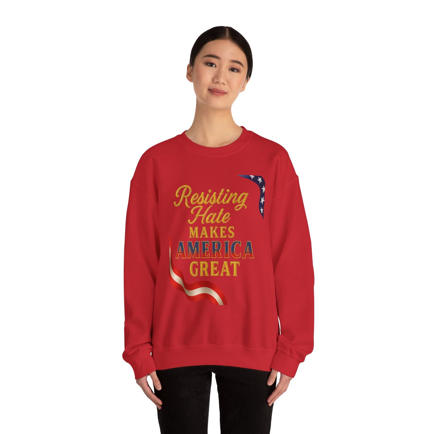 Patriotic Message Crewneck Sweatshirt, Unisex Sweater, Gift for Activists, Comfortable Fashion, Casual Wear, Great for Holidays