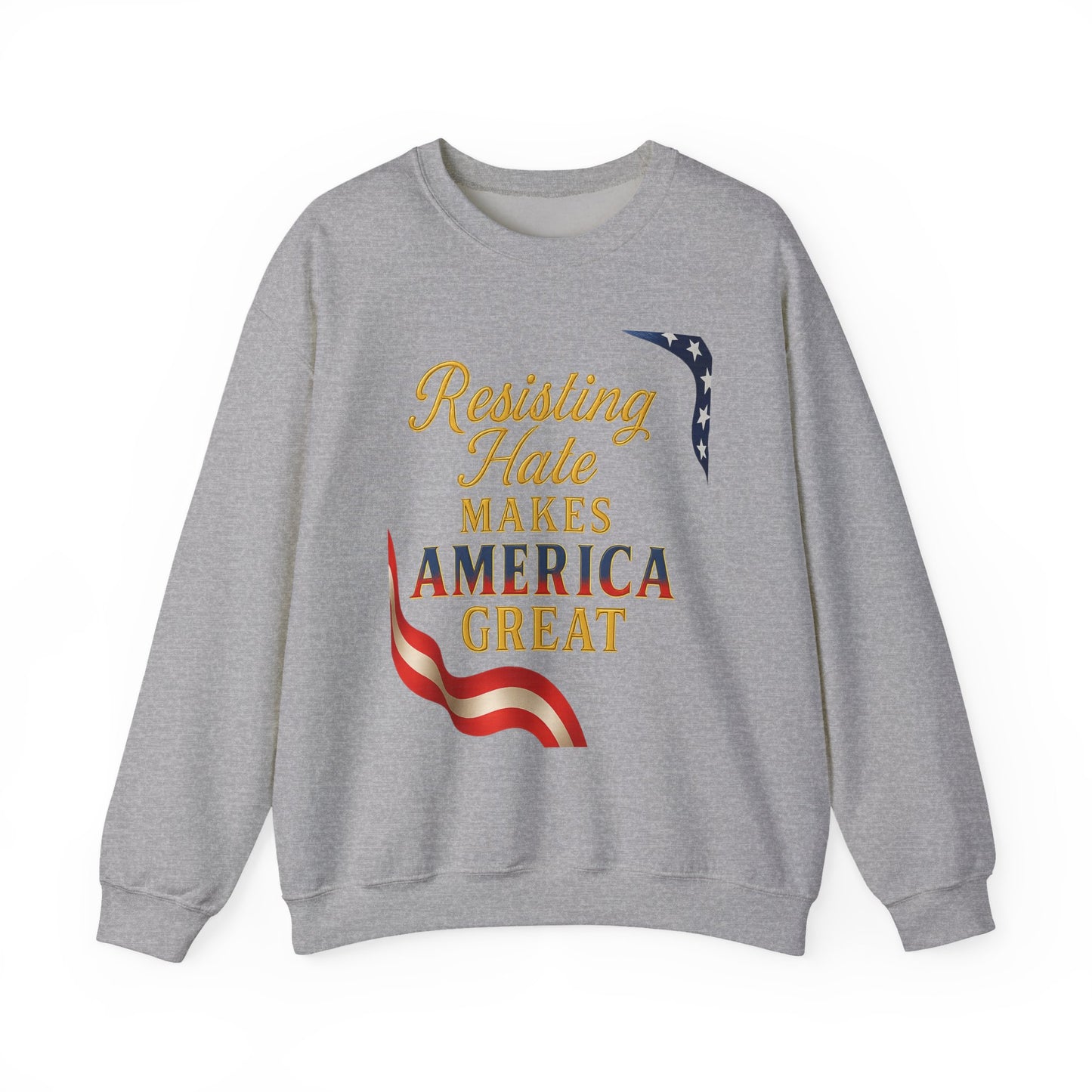 Patriotic Message Crewneck Sweatshirt, Unisex Sweater, Gift for Activists, Comfortable Fashion, Casual Wear, Great for Holidays