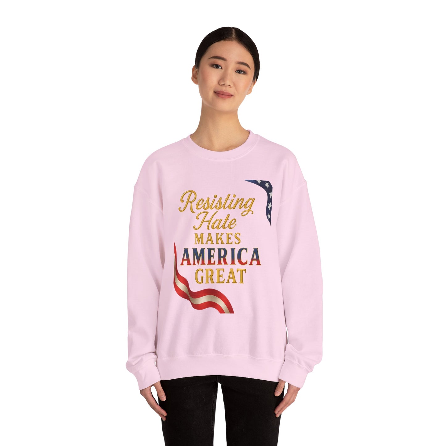 Patriotic Message Crewneck Sweatshirt, Unisex Sweater, Gift for Activists, Comfortable Fashion, Casual Wear, Great for Holidays