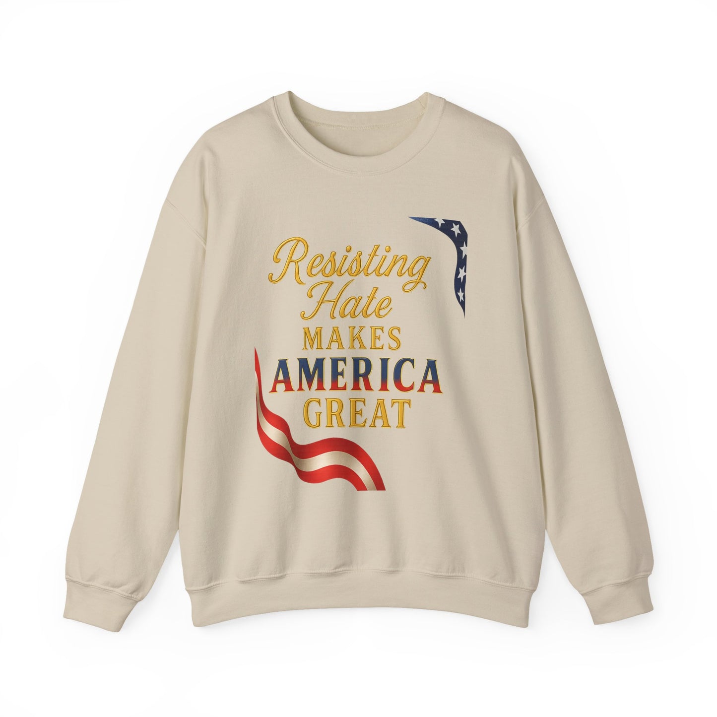 Patriotic Message Crewneck Sweatshirt, Unisex Sweater, Gift for Activists, Comfortable Fashion, Casual Wear, Great for Holidays