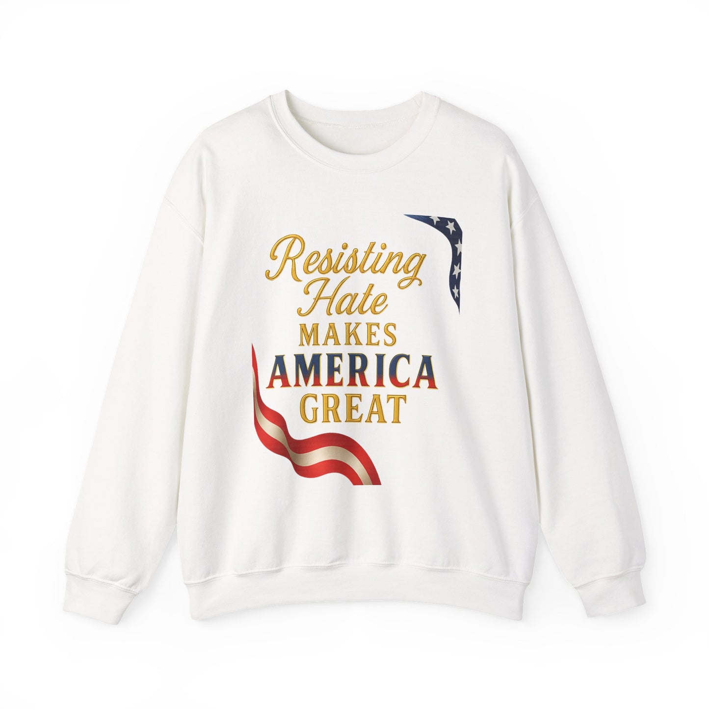 Patriotic Message Crewneck Sweatshirt, Unisex Sweater, Gift for Activists, Comfortable Fashion, Casual Wear, Great for Holidays