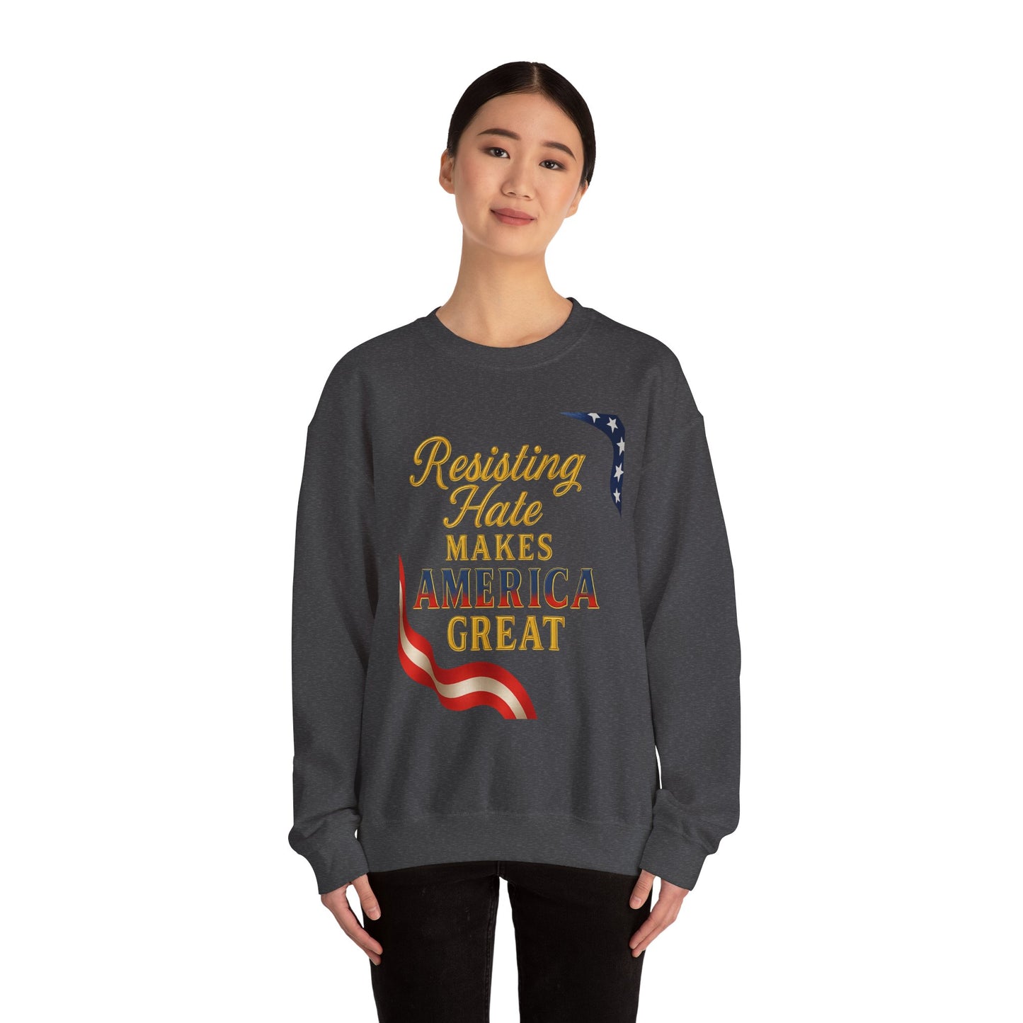 Patriotic Message Crewneck Sweatshirt, Unisex Sweater, Gift for Activists, Comfortable Fashion, Casual Wear, Great for Holidays