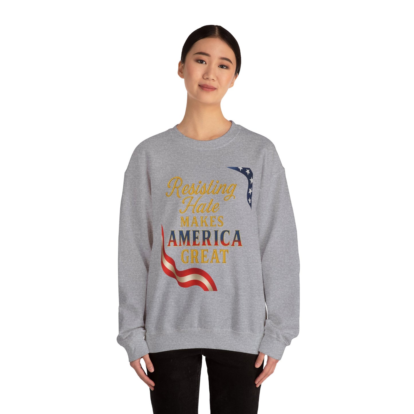 Patriotic Message Crewneck Sweatshirt, Unisex Sweater, Gift for Activists, Comfortable Fashion, Casual Wear, Great for Holidays