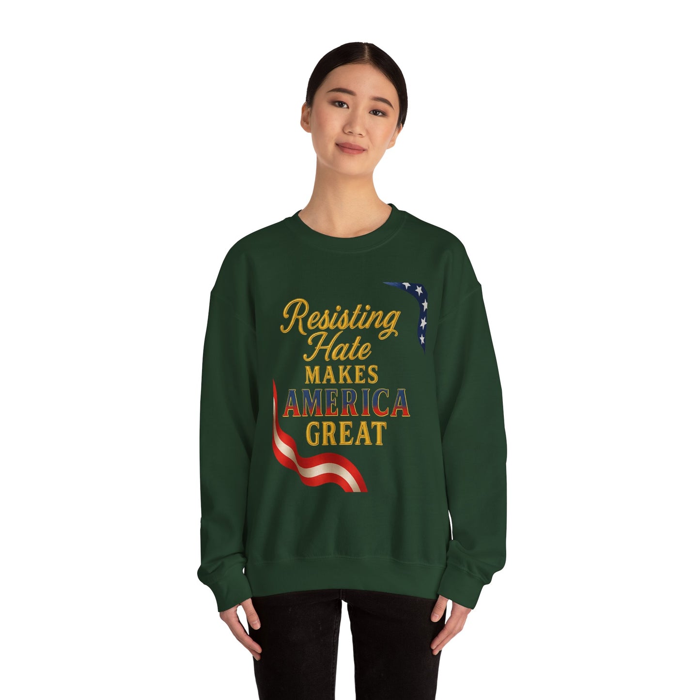 Patriotic Message Crewneck Sweatshirt, Unisex Sweater, Gift for Activists, Comfortable Fashion, Casual Wear, Great for Holidays