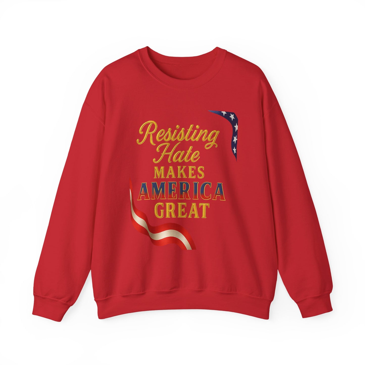 Patriotic Message Crewneck Sweatshirt, Unisex Sweater, Gift for Activists, Comfortable Fashion, Casual Wear, Great for Holidays