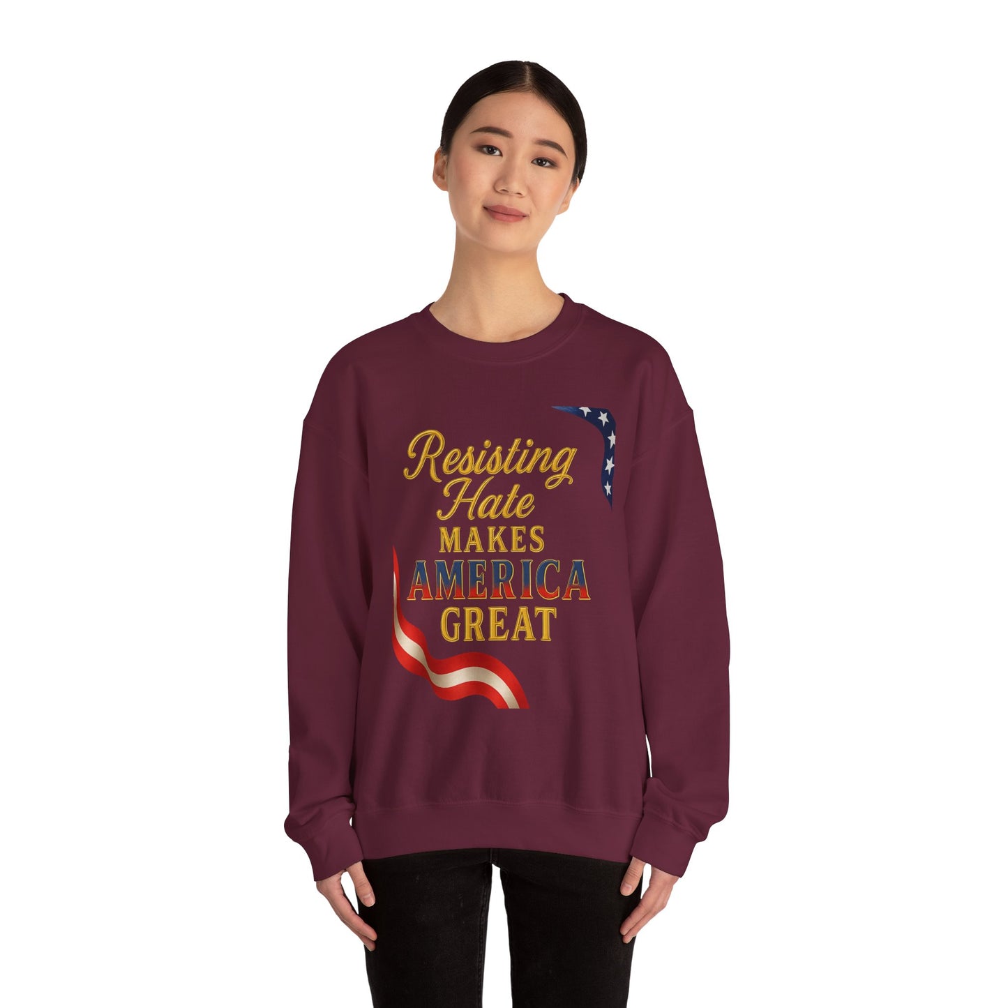 Patriotic Message Crewneck Sweatshirt, Unisex Sweater, Gift for Activists, Comfortable Fashion, Casual Wear, Great for Holidays