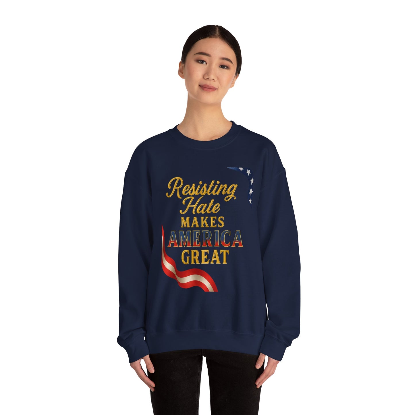 Patriotic Message Crewneck Sweatshirt, Unisex Sweater, Gift for Activists, Comfortable Fashion, Casual Wear, Great for Holidays