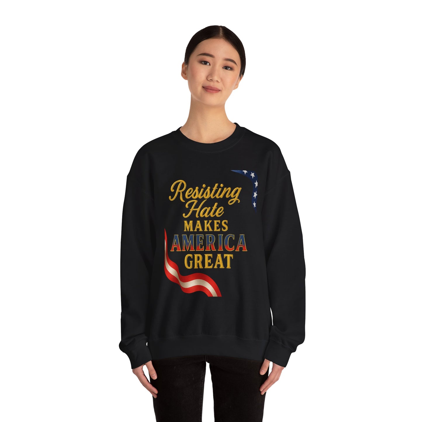 Patriotic Message Crewneck Sweatshirt, Unisex Sweater, Gift for Activists, Comfortable Fashion, Casual Wear, Great for Holidays