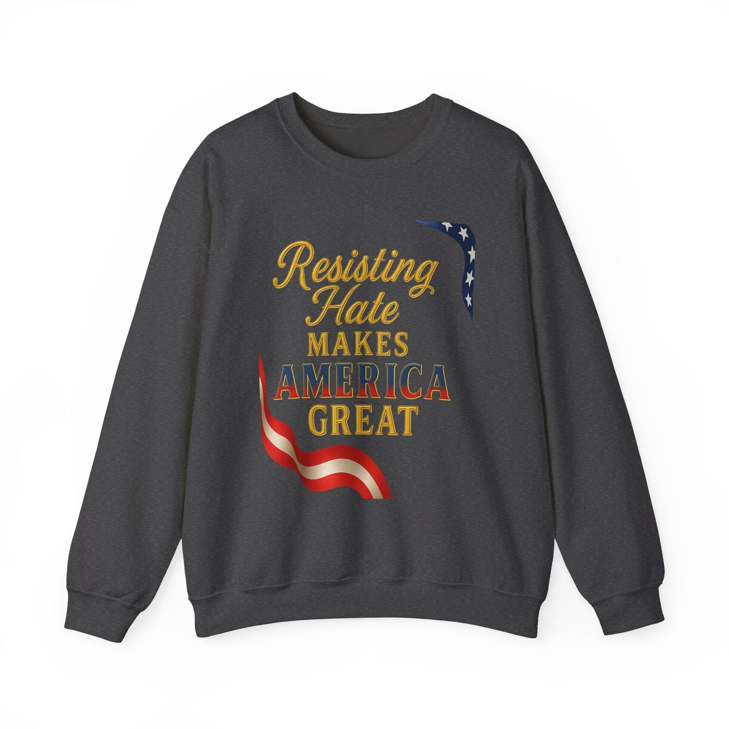 Patriotic Message Crewneck Sweatshirt, Unisex Sweater, Gift for Activists, Comfortable Fashion, Casual Wear, Great for Holidays